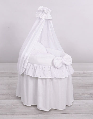 Wicker poppenwiege - poppenbedje - handgemaakt & wasbare bekleding voor extra comfort