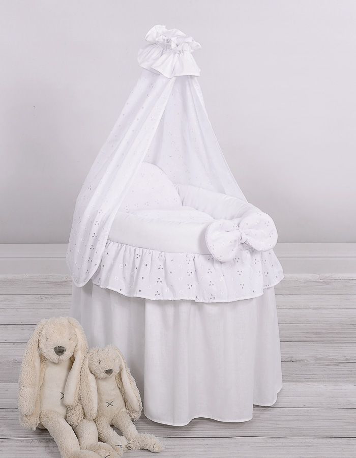 Wicker poppenwiege - poppenbedje - handgemaakt & wasbare bekleding voor extra comfort