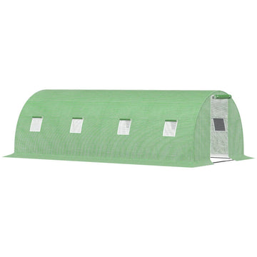 Foliekas 6 x 3 m - Tuinbouwkas | Kleur: Groen | Afmetingen: 300x600x200 cm