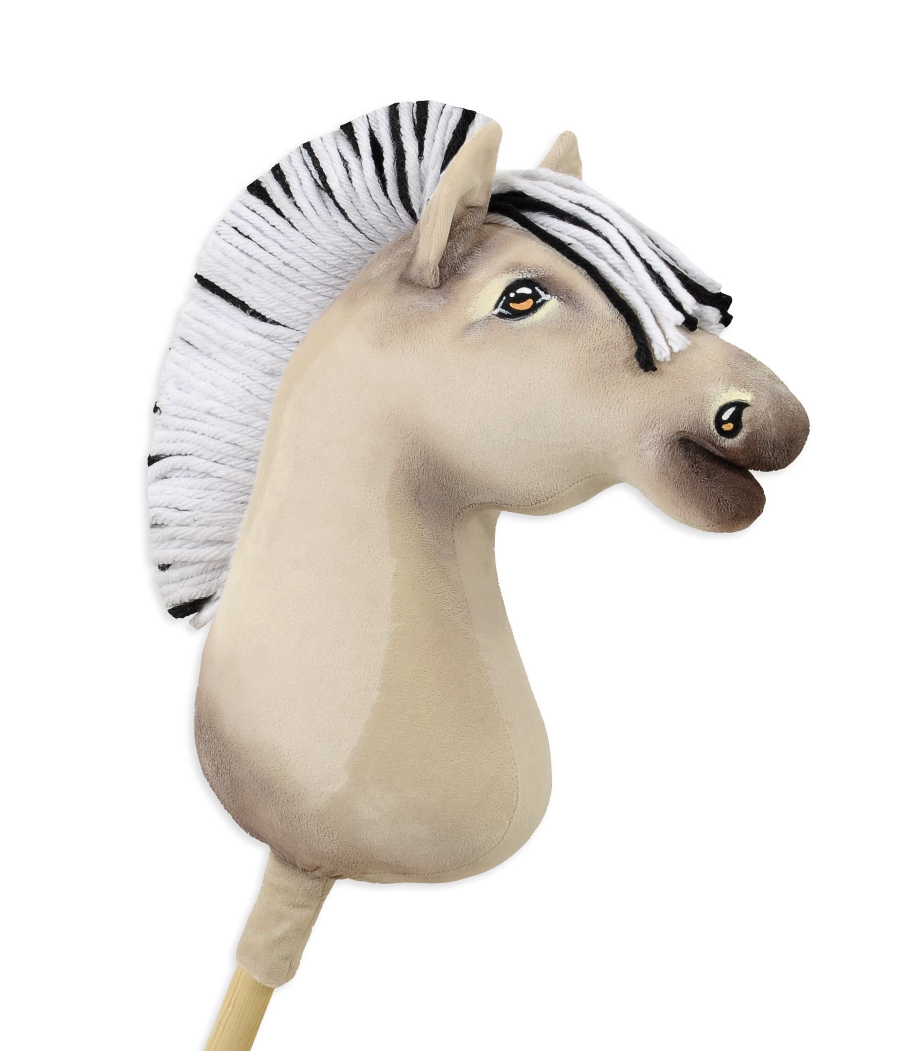 Super Hobby Horse op stok - stokpaard fjordpaard - handgemaakt & duurzaam, A3-formaat