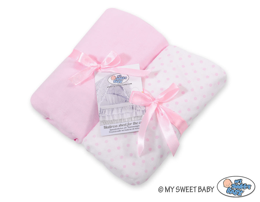 Set med 2 bomullslakan - spjälsängslakan - mjuka och stretchiga för perfekt passform