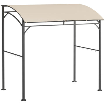 Barbecuepaviljoen met regenhoes en haken | Kleur: Beige/zwart | Afmetingen: 150x215x182/220 cm