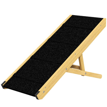 Verstelbare hondenhelling | Kleur: Bruin-zwart | Afmetingen: 35x83.5x47.5 cm