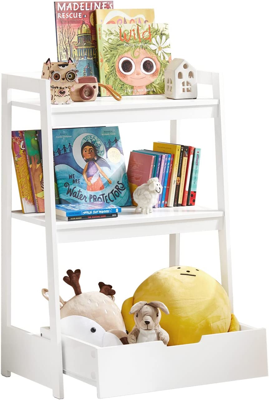 Kinderen Kinderspeelgoed Plank Boekenkast Boekenplank - Opslag Display Plank Rack Organizer Houder met 2 Planken 1 Lade