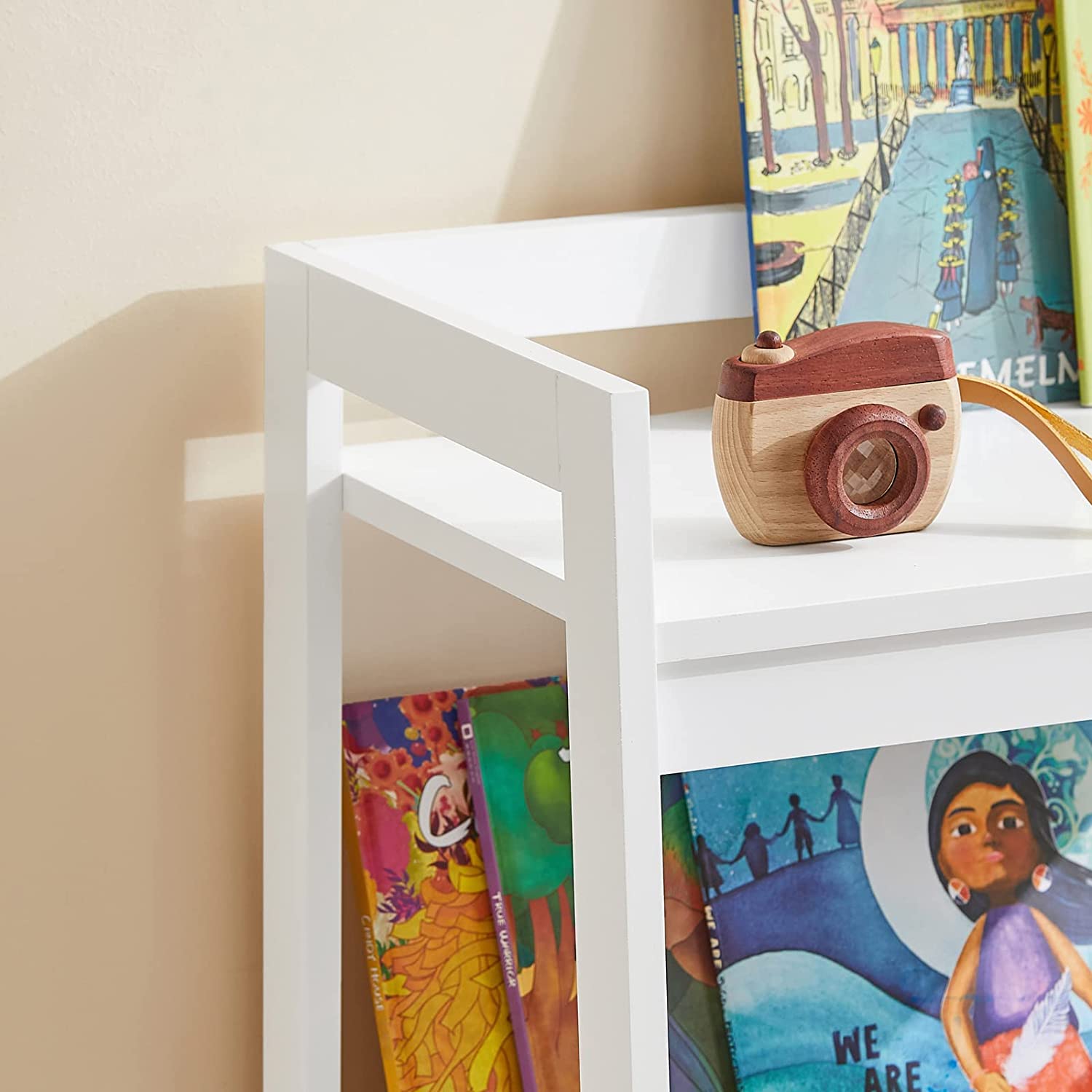 Kinderen Kinderspeelgoed Plank Boekenkast Boekenplank - Opslag Display Plank Rack Organizer Houder met 2 Planken 1 Lade