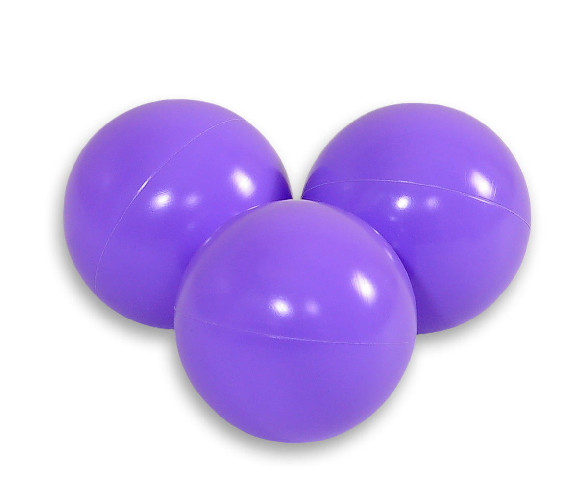 Plastbollar, lekbollar - barnsäkra, flexibla, set med 50 delar, lavendel, 7 cm