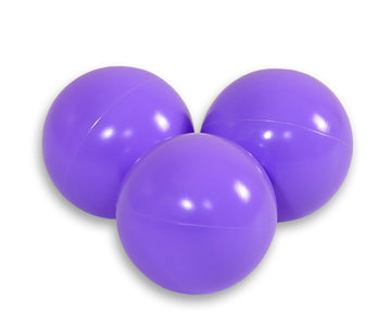 Plastbollar, lekbollar - barnsäkra, flexibla, set med 50 delar, lavendel, 7 cm