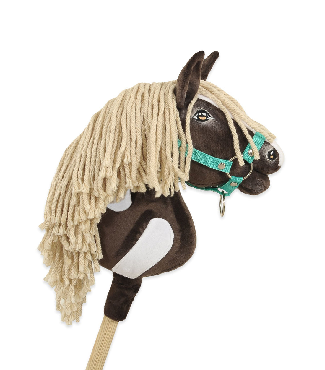 Super Hobby Paard aan Stok - stokpaard - handgemaakt & duurzaam minky materiaal