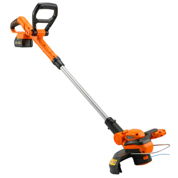 Accu-rastrimmer 21V met 2 accu’s - 25 cm | Kleur: Oranje | Afmetingen: 31x93x18,5 cm