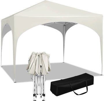 Waterdichte pop-up partytent 3x3 m | Beige, grijs, blauw of groen | 300x300x250-258 cm