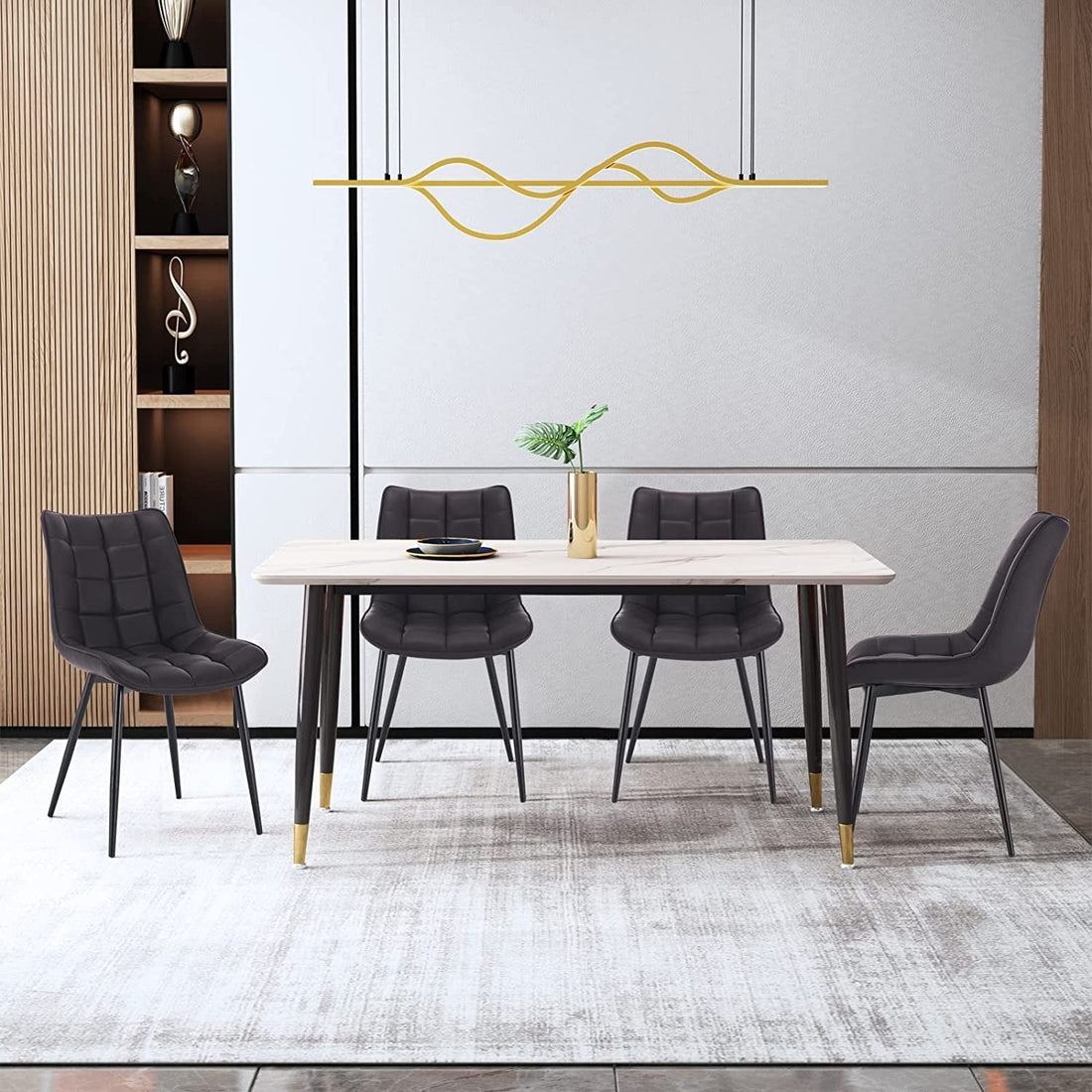 6-delige eetkamerstoelenset met rugleuning | 46x40,5x85,5 cm