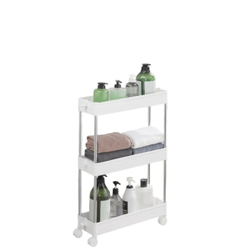 3-laags keukenrek met kruidenplank - uitschuifbaar - 40 x 12,5 x 60 cm