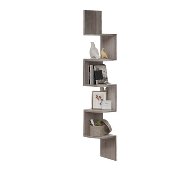 Hoekplank 5 niveaus - Wandplank - Zwevende plank - 20 x 20 x 127,5 cm