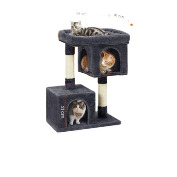 Kattenkrabpaal voor grote katten - Sisal, ligplatform, 60 x 40 x 84 cm