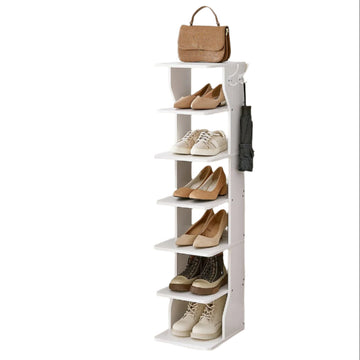 Schoenenrek - smal staand rek - ruimtebesparend - 7 niveaus - 30 x 26,4 x 110,4 cm