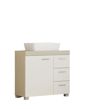 Wastafelonderkast - Badkamermeubel - 3 ruime lades - MDF - 30x70x64 cm