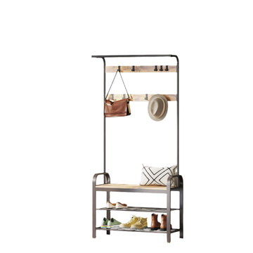 Kledingrek - halmeubel - garderobestandaard - ruimtebesparend - 32 x 70 x 175 cm