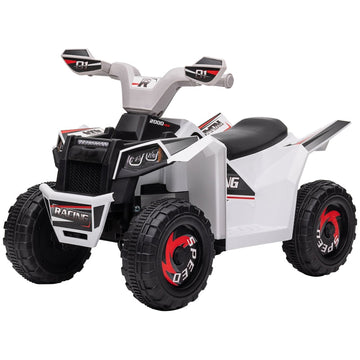 Elektrische kinderquad - 2,5 km/u | Kleur: Wit/Zwart | Afmetingen: 41.5x70x48.5 cm