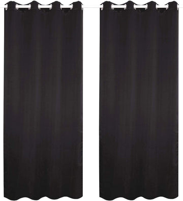 Verduisterende gordijnen met ogen 2 stuks | Antraciet | 135x225 cm