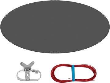 Zwembadafdekking 200 g PE met ogen en staalkabel 520 cm | Grijs