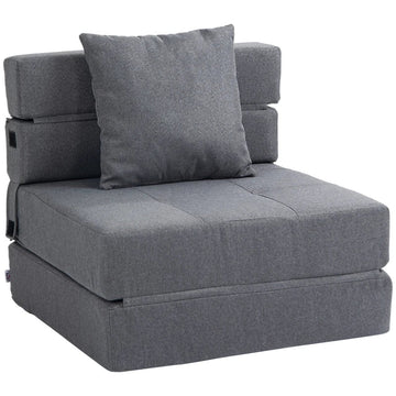 Slaapstoel - 2-in-1 fauteuil en logeerbed | Kleur: Donkergrijs | Afmetingen: 70x55x30 cm