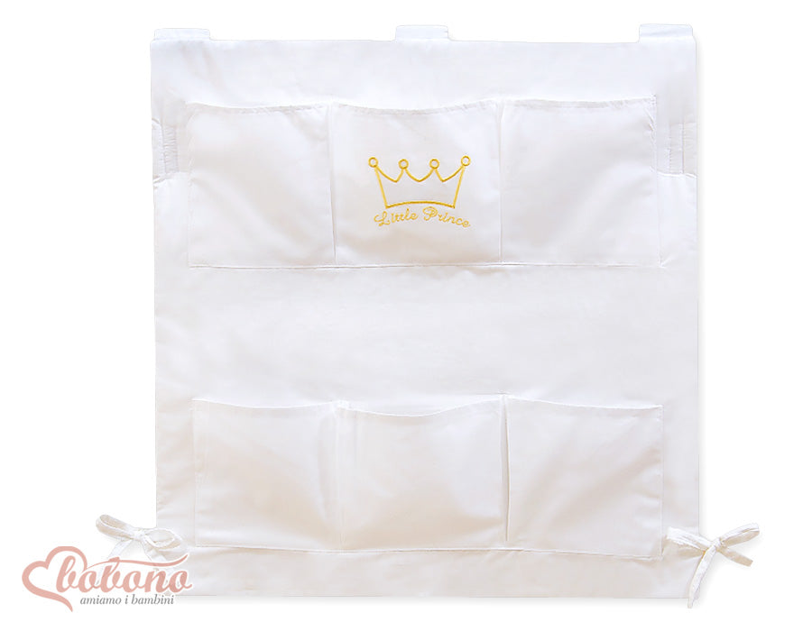 Wieg Organizer Kleine Prins/Prinses - Baby Organizer - 6 Handige Opbergzakken