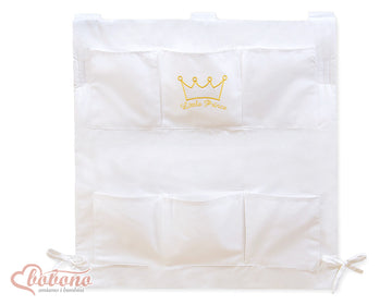 Wieg Organizer Kleine Prins/Prinses - Baby Organizer - 6 Handige Opbergzakken