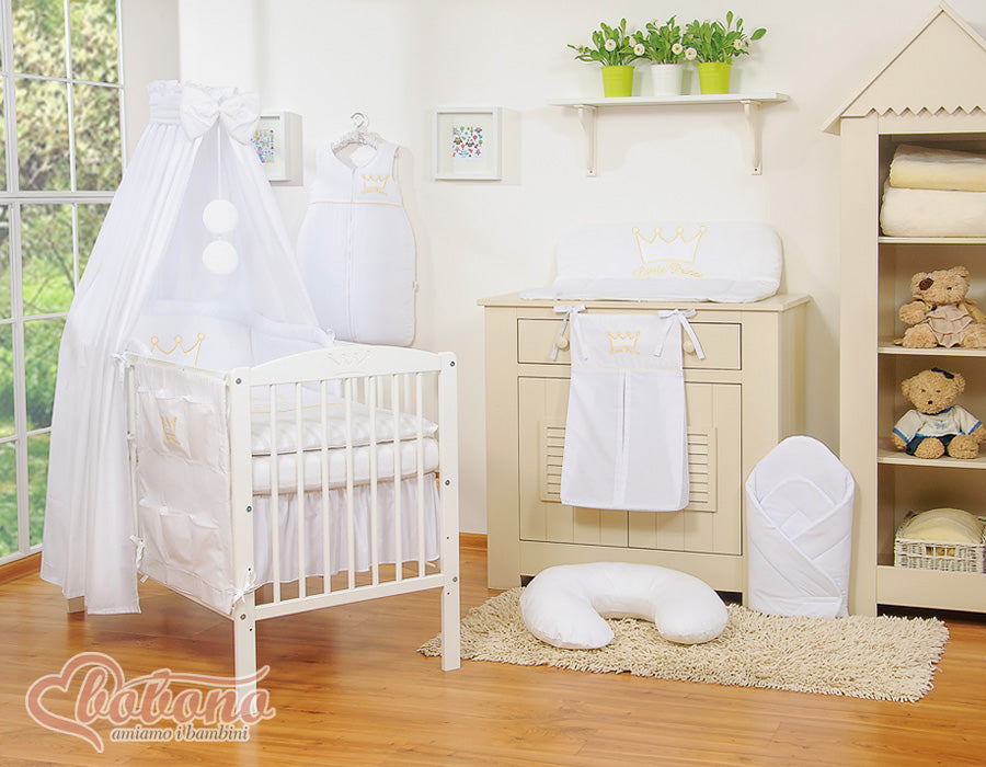 Baldakin för barnrum – himmel – 100 % bomull, ljusskydd, vit, inkl. rosett och galge