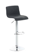 Barkruk Moderne Stijl - Stoel - Ergonomische Zithouding, Traploos Verstelbare Hoogte Kleur donkergrijs Materiaal onderstel Metaal in chroomlook