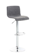 Moderne Barkruk - Stijlvolle Kruk - Traploze Hoogteverstelling, Comfort & Elegant Design Kleur lichtgrijs