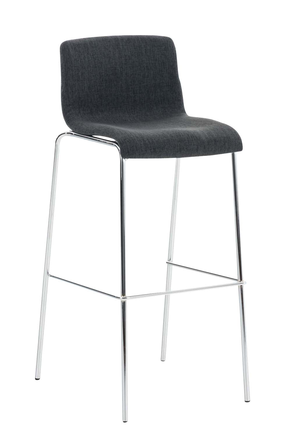 Barkruk Moderne Stijl - Kruk - Stapelbaar, Ergonomisch Comfort Kleur donkergrijs Onderstel Kleur chroom