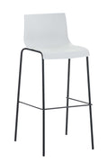 Moderne Barkruk - Chique Ontwerp - Comfortabele Ergonomische Zitting Kleur wit Onderstel Kleur zwart