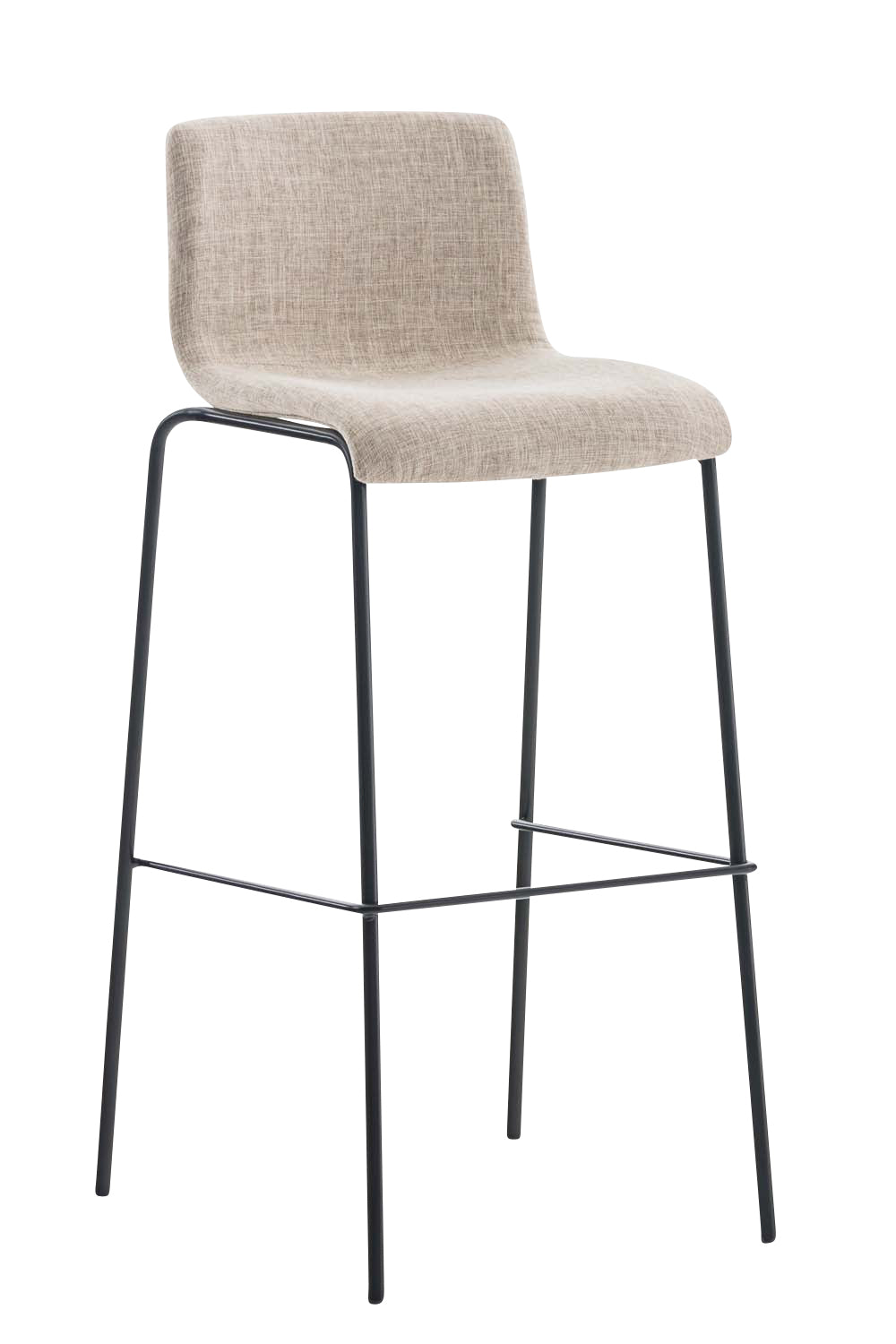 Barkruk Moderne Stijl - Kruk - Stapelbaar, Ergonomisch Comfort Kleur crème Onderstel Kleur zwart