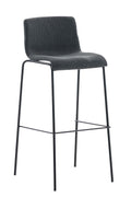Barkruk Moderne Stijl - Kruk - Stapelbaar, Ergonomisch Comfort Kleur donkergrijs Onderstel Kleur zwart