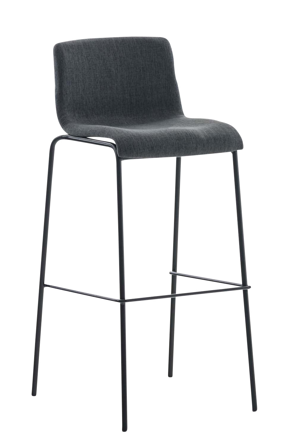 Barkruk Moderne Stijl - Kruk - Stapelbaar, Ergonomisch Comfort Kleur donkergrijs Onderstel Kleur zwart