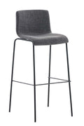 Barkruk - Hoge Kruk, Ergonomisch Comfort, Stapelbaar Design, Metaal en Stof, Lichtgrijs/Zwart Kleur lichtgrijs