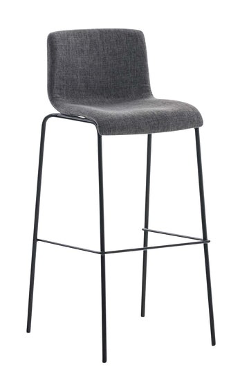 Barkruk - Hoge Kruk, Ergonomisch Comfort, Stapelbaar Design, Metaal en Stof, Lichtgrijs/Zwart Kleur lichtgrijs