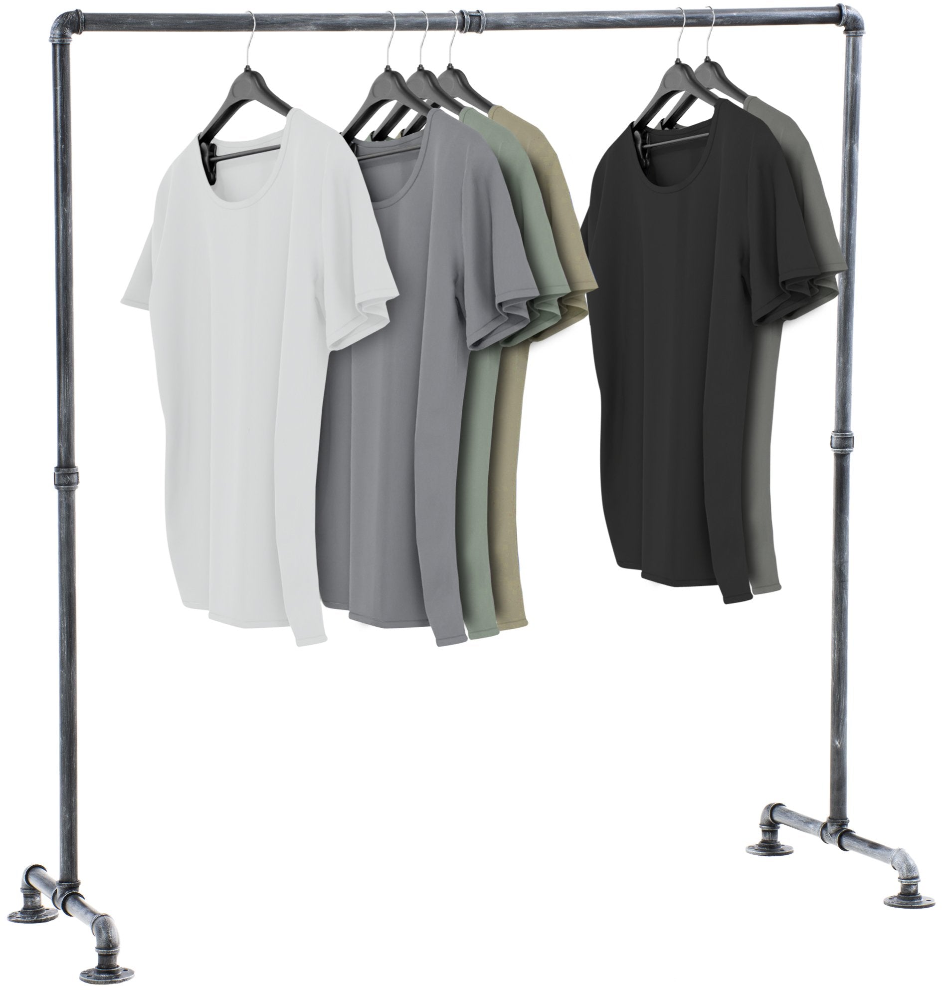 Industriëel Kledingrek - Garderoberek - Ruimtebesparend Design Kleur zilver Maat