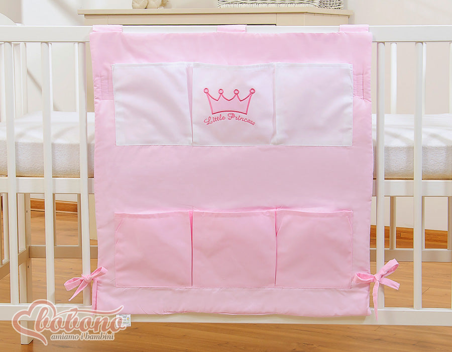 Lilla Prinsessan Rosa Sängorganisatör - Bedtass - 6 praktiska förvaringsväskor för babysaker