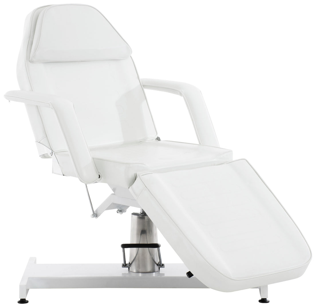Hydraulische Schoonheidssalonstoel - Wellnesszetel - Verstelbare Hoogte & Rugleuning Kleur wit