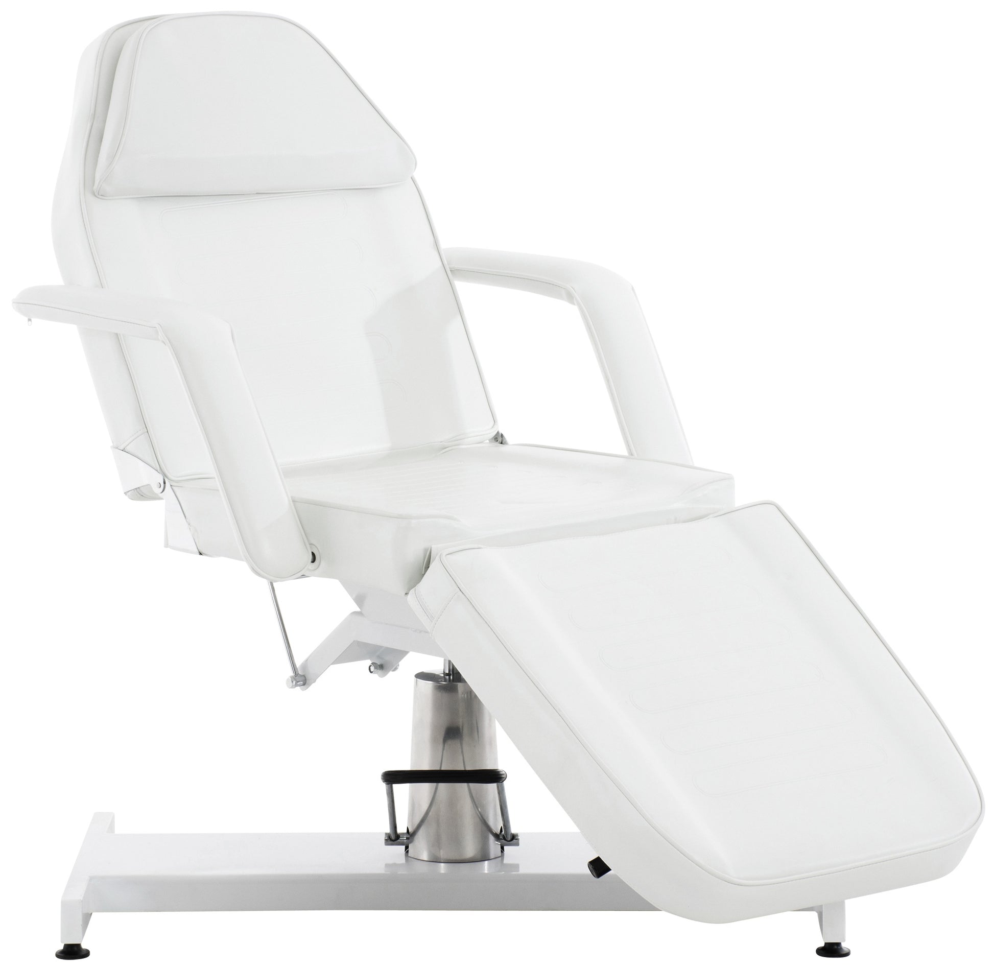 Hydraulische Schoonheidssalonstoel - Wellnesszetel - Verstelbare Hoogte & Rugleuning Kleur wit