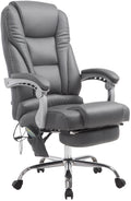 Massage Bureaustoel, Ergonomische Stoel, 7-Punts Massage, Kantelbaar & Verstelbaar Kleur grijs