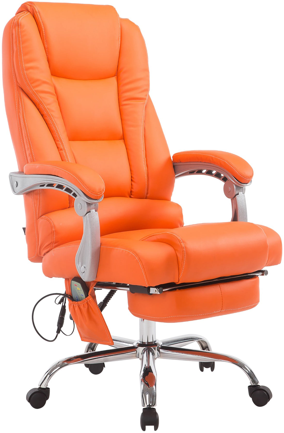 Bureaustoel met Massagefunctie - Ergonomische Stoel - Ultiem Comfort & Ontspanning Kleur oranje