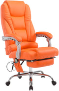 Bureaustoel met Massagefunctie - Ergonomische Stoel - Ultiem Comfort & Ontspanning Kleur oranje