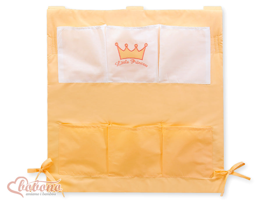 Cot Tidy Little Princess Peach - Babysängorganisatör - 6 rymliga förvaringsfickor, 100% bomull