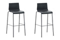 2-delige Set Barkrukken - Barstoelen - Ergonomisch Comfort voor Langdurig Zitten Kleur zwart Onderstel Kleur zwart