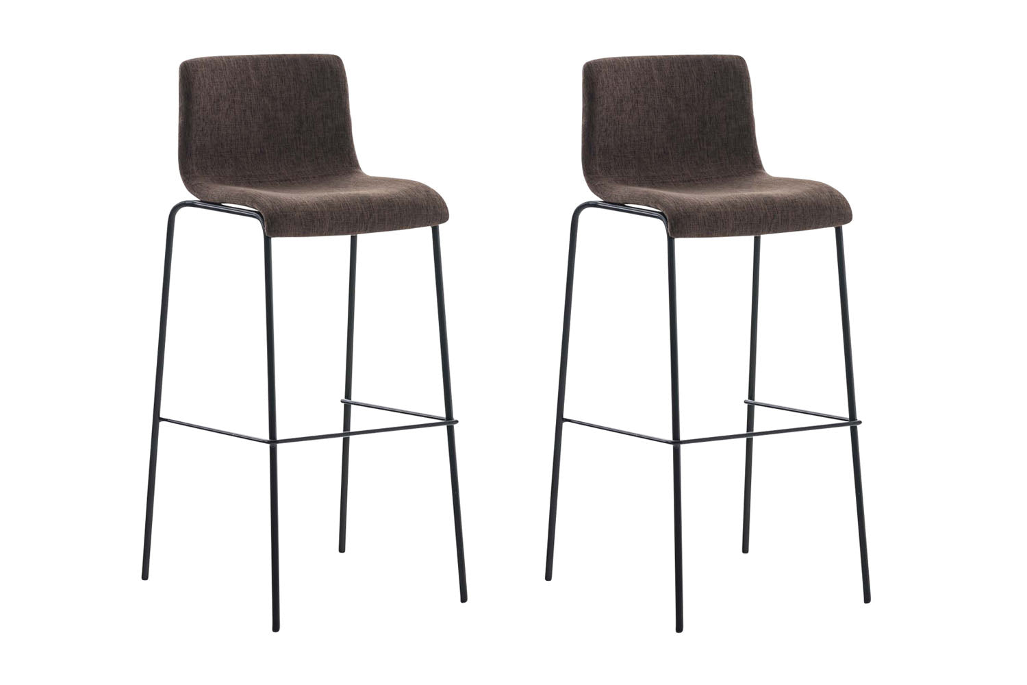 Set van 2 Moderne Barkrukken - Hoge Krukken - Stapelbaar, Ergonomisch Design Kleur bruin