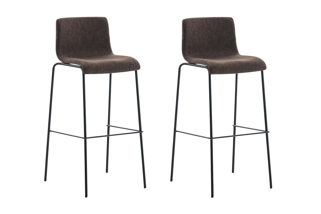 Set van 2 Moderne Barkrukken - Hoge Krukken - Stapelbaar, Ergonomisch Design Kleur bruin