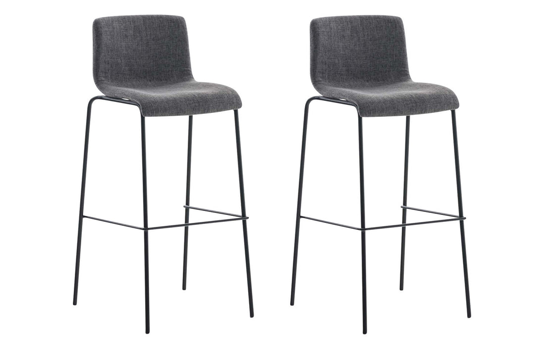 Set van 2 Moderne Barkrukken - Hoge Krukken - Comfortabel Zitcomfort, Stapelbaar Design Kleur lichtgrijs