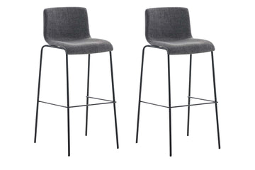 Set van 2 Moderne Barkrukken - Hoge Krukken - Comfortabel Zitcomfort, Stapelbaar Design Kleur lichtgrijs